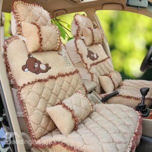 Cheap Price Down Feather Made Litte Bear Print Car Seat Cover