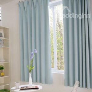Eco-Fine Simply Style Cheap Price Blue Color Curtain