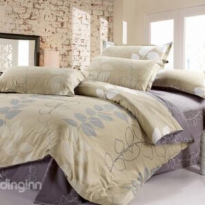 Best Selling Noble Leaves Active Printing 4 Piece Bedding Sets