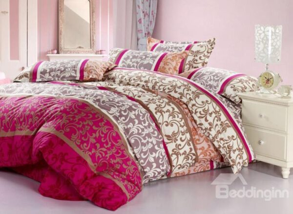 Luxurious Abstract Decorative Pattern 4 Piece Bedding Sets