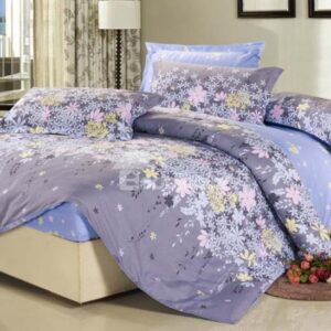 High Quality 4 Piece Rosemary Print Dun and Blue Fitted Sheet Bedding sets