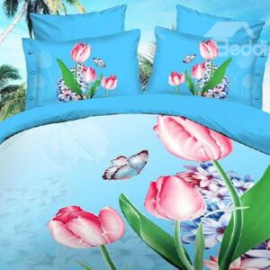 Trippingly Splendor Print 4 Piece Bedding Sets/Duvet Cover Sets