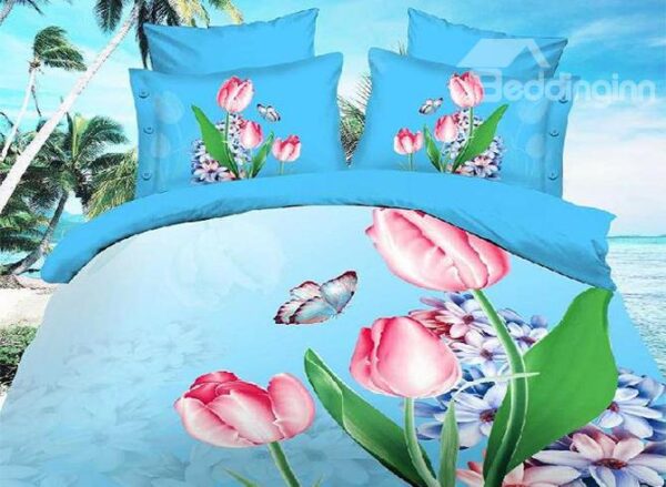 Trippingly Splendor Print 4 Piece Bedding Sets/Duvet Cover Sets