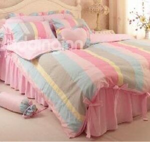 New Arrival Princess Lovely Heart-shaped Colorful 4 Piece Bedding Sets