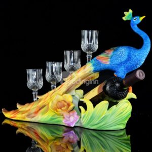 High Quality Noble Delicate Peacock Shape Wine Rack