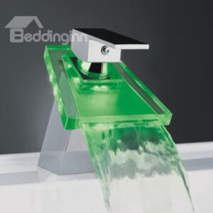 Single Handle LED Waterfall Three Color Heat Discoloration Bathroom/Kitchen Faucet