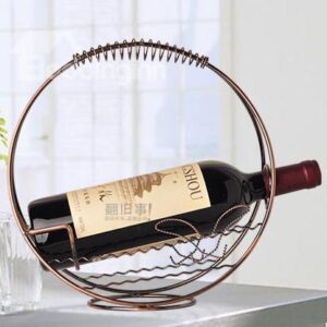 Modern Fashion European Style Wrought Iron Circular Wine Rack