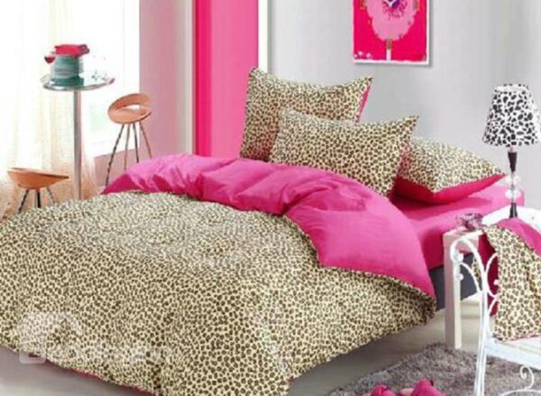 New Arrival 100% Cotton Fashion Sexy Leopard 4 Piece Bedding Sets/Duvet Cover Sets