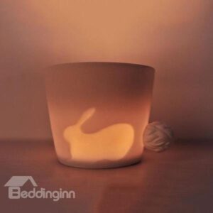 Fairy Tale Rabbit Ceramic Candle Holder Mug