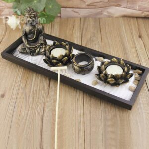 New Arrival Chinese Zen Buddha Sand Table Incense Burner Candle Holder
