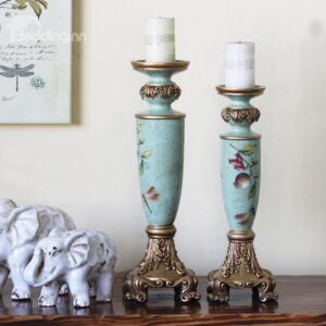 French Country Style Painting Candle Holder