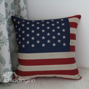 The Star-Spangled Banner Linen Cotton Back Cushion