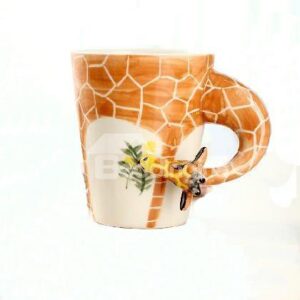 New Arrival Hand-painted 3D Ceramic Giraffe Creative Mug