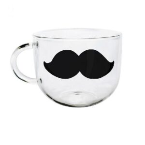 Funny Cheap Heat-resisting Stylish Pattern Glass Milk Juice Cup