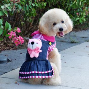Cute New Arrival Cowboy Skirt with Little Bear Poodle Clothing
