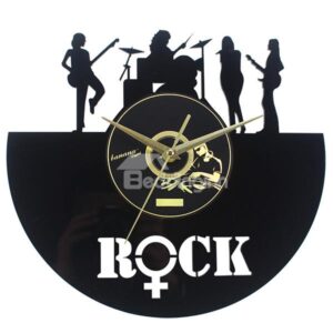 New Arrival Ladies Band Acrylic Vinyl Records Mute Wall Clock