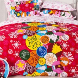 New Arrival High Quality Top Class 100% Cotton Happy Christmas Print 4 Piece Bedding Sets