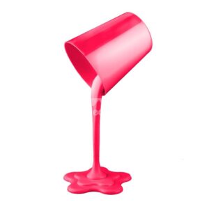 Top Garde Fashion LED Pull Water Cup Table Lamp Red Color