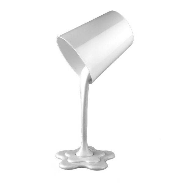 Pure White Chic Pull Water Cup Shape LED Table Lamp