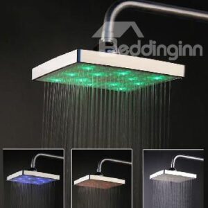 8 Inches LED Changing Color Top Shower Head