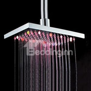 8 Inches Retangular LED Colors Changing Top Shower Head