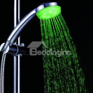 Cheap color Changing LED Chrome Finish A Grade ABS Hanldheld Shower head