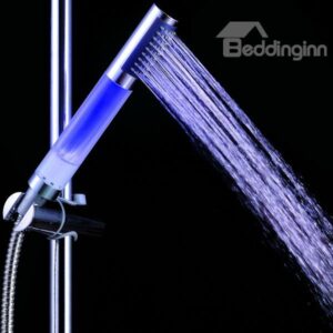 cheap color temperature Changing LED A Grade ABS Chrome Finish Hanldheld Shower head