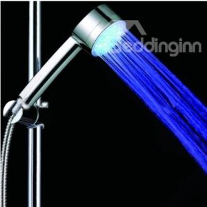 new arrivial color temperature Changing LED A Grade ABS Chrome Finish Hanldheld Shower head