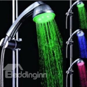 colour temperature contral Changing LED A Grade ABS Chrome Finish Shower head