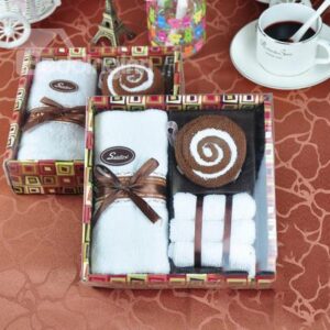 New Arrival Chocolate Color Cake Style Creative Gift Towels