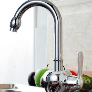 Top Selling Single Handle Contemporary Solid Brass Chrome Finish Kitchen Faucet