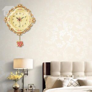New Arrival European Style Floral Borders Design Wall Clock