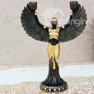 New Arrival Antique Eygpt Godess Rasing Arms Design Candle Holder
