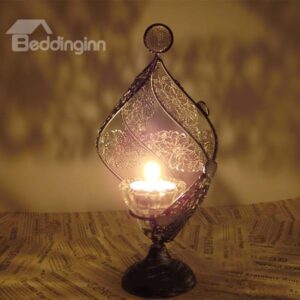New Arrival Beautiful Hollowed Conch Design Iron Material Candle Holder