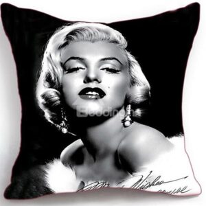 New Arrival Black Color Graceful Marilyn Monroe Print Throw Pillow