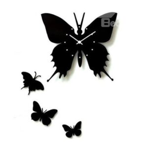 New Arrival Modern Style Beautiful Butterfly Design Wall Clock