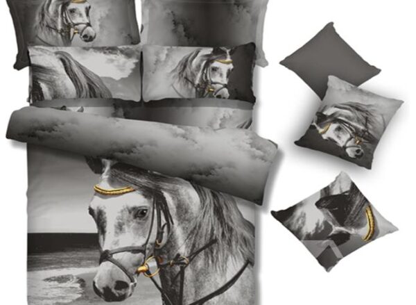 New Arrival 100% Cotton High Quality Vivid Steed Print 4 Piece Bedding Sets
