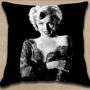 New Arrival Sexy Marilyn Monroe in Strapless Laces Dress Print Throw Pillow