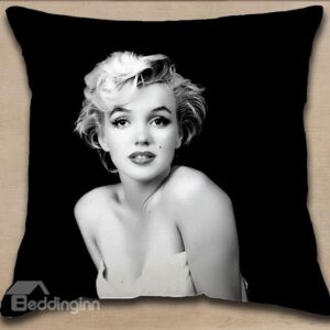 New Arrival Elegant Young Marilyn Monroe in White Dress Print Throw Pillow