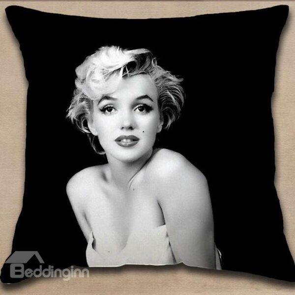 New Arrival Elegant Young Marilyn Monroe in White Dress Print Throw Pillow