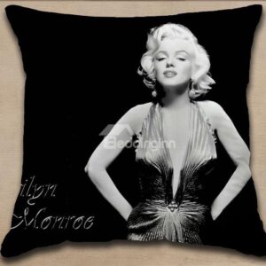New Arrival Sexy Marilyn Monroe in Deep-V Neck Dress Print Throw Pillow
