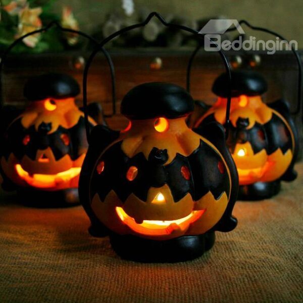 New Arrival Cute Halloween Bats Pumpkin Lantern Design Candle Holder