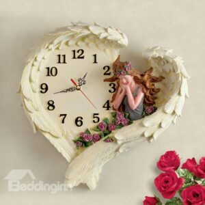 New Arrival Beautiful Rose and Angel Design Wall Clock