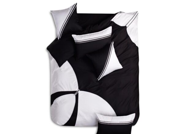 New Arrival Elegant Black and White Color Irregular Patterns 6 Piece Bedding Sets