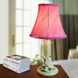 New Arrival Beautiful Calla Style Floral Borders Resin Table Lamp