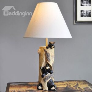 New Arrival Lovely Bear Style Resin Table Lamp for Kids