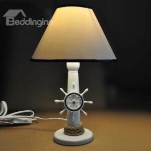 New Arrival Mediterranean Style Lovely Ship Rudder Design Resin Table Lamp