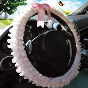 New Arrrival Lovely Princess Style Lace Borders Steering Wheel Cover