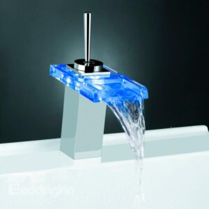 New Arrival Built-in LED Light Temperature Control Luminous Stick Handle Bathroom&Kitchen Faucet