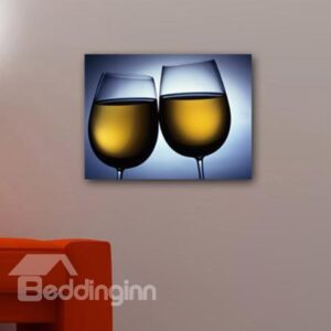 New Arrival Elegant Champagne in Glass Print Cross Film Wall Art Prints
